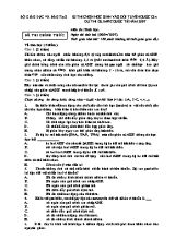 Đề thi chính thức chọn học sinh giỏi đội tuyển Quốc gia môn Sinh học - Lần 2 - Năm học 2007
